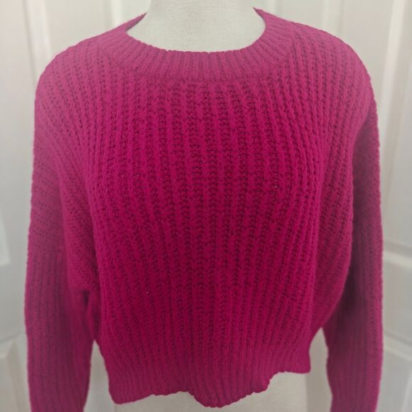 Forever 21 Fuchsia Crew Neck Sweater - Picture 3 of 4